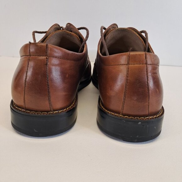 Stacy Adams Dayton Square Toe Lace Up Brown Shoes Size 10 - Picture 7 of 16